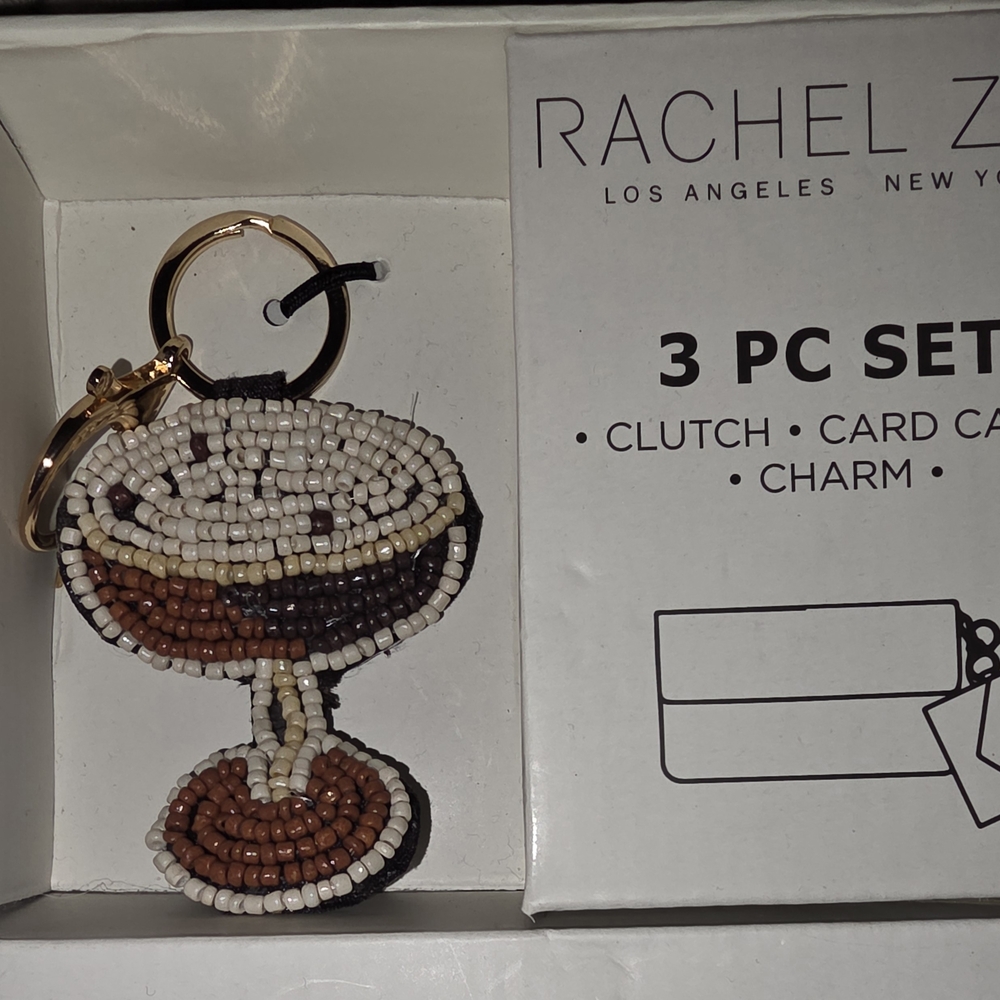 Rachel Zoe Beaded Clutch Set - Brown and Cream - Picture 4 of 4